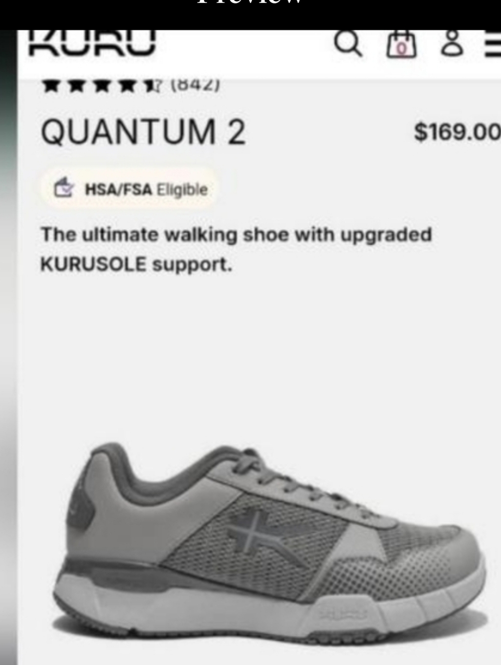 Kuru Quantum Athletic Running Jog Walk Tennis Shoe Sneaker Silver Gray Women 9.5 - Picture 8 of 13